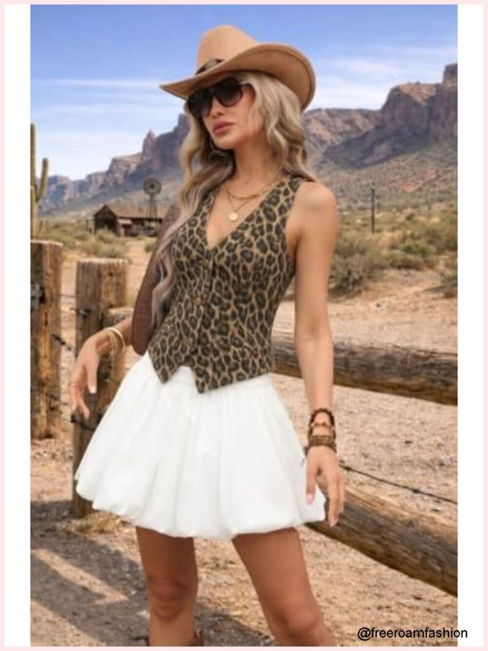 Cropped Denim Vest, High Stretch V-Neck, Button Front, Sleeveless Vest Top - Picture 4 of 6